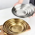 thumbnail image 5 of Dream Lifestyle Stainless Steel Dinner Plates, Round Durable Reusable Metal Plates for Eating Camping Feeding Serving Lightweight Easy to Clean, 5 of 6
