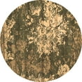 thumbnail image 1 of Ahgly Company Indoor Round Abstract Brown Contemporary Area Rugs, 6' Round, 1 of 4