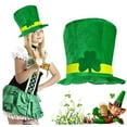 thumbnail image 5 of DJN St. Patrick's Day Top Hat Green Irish Magician Hat with Shamrock Theme Party Hat C One Size, 5 of 6