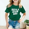 thumbnail image 3 of LNMQLPDBS Girls Tshirts Junior Tops Girls Oxford Shirt Brown Shirt Newborn Girl Clothes for 13 Year Old Girls Size 10-12 Clothes, Green 4-5 Years, 3 of 8