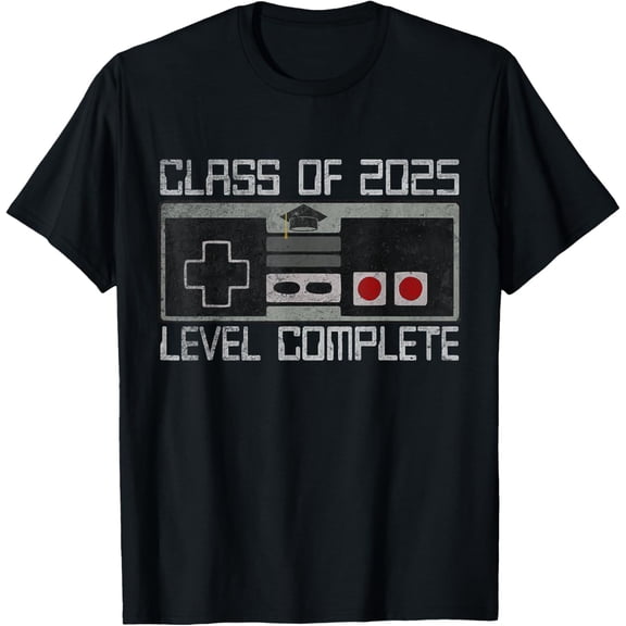 Exquisite and comfortable-Class Of 2025 Level Complete Video Gamer Senior Graduation T-Shirt
