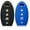 black and blue, variant on 2pcs DOBREV 4 Buttons Silicone Rubber Case Protector Key Fob Cover Smart Car Remote Holder for INFINITI EX35 FX50 G37 M45 QX56 FX50 G35 M35 M56 2014-2015 INFINITI QX60 QX80 (purple and blue)