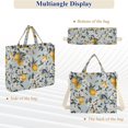 thumbnail image 6 of FORMRS Womens Corduroy Tote Bag Crossbody Shoulder Purse Handbag with Detachable Strap, Blue Lemons Pattern, 6 of 7