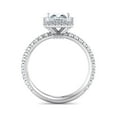 thumbnail image 3 of Circle Jewel 1.6 Ct Princess Cut Moissanite Halo Ring - 14K White Gold Plated Engagement Ring for Women - Elegant Proposal Jewelry - Stunning Wedding Ring for Her - Perfect Gift for Wife, 3 of 4
