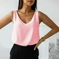 thumbnail image 5 of Lindreshi Camisole Tops for Women 2024 Women Sexy V-Neck Summer Satin Sleeveless Blouse Basic Solid Camisole Tank Tops, 5 of 9