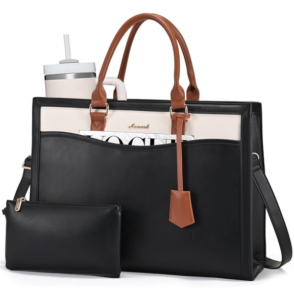LOVEVOOK Laptop Tote Bag for Women, Office Work Bag Briefcase fit for 15.6 inch Laptop, Large Capacity Teacher Bag Handbag