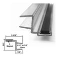 thumbnail image 2 of Clear Polycarbonate Strike and Door Jamb U-Channel with Flexible Magnet Insert for 3/16" and 1/4" Glass Shower Door - 73" Long, 2 of 2