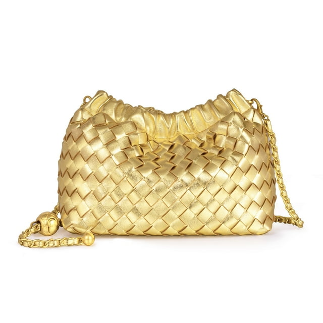 Bolso Joryin Woven de piel con bandolera y bolso de noche para mujer