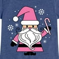 thumbnail image 3 of Instant Message - Pink Santa Claus Christmas - Toddler & Youth Girls Short Sleeve Graphic T-Shirt, 3 of 6