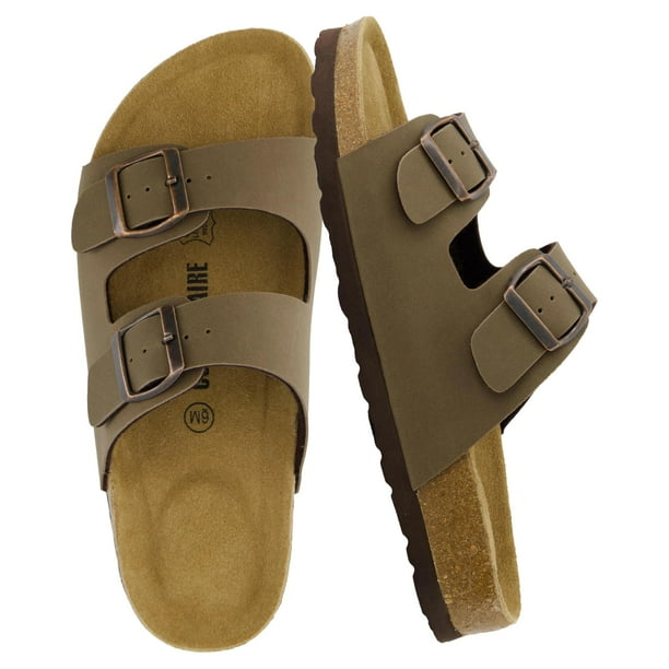 Sandals CUSHIONAIRE Lane - Plantilla de corcho para mujer, color marrón, talla 8 W