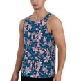 thumbnail image 2 of Easygdp Lilies Flowers Men's Tank Top, Sleeveless Muscle T Shirts, Breathable, Quick-Dry, Loose for Gym, Running, Fitness - XX-Large, 2 of 9