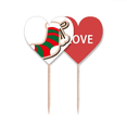thumbnail image 1 of mas Sock Cartoon Festival Toothpick Flag LOVE Heart Lable Cupcake Pick, 1 of 4