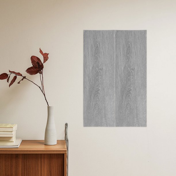Houderco 32Ud Vinilos Autoadhesivos PVC Gris Imitación Madera Decorativo Para Pared Y