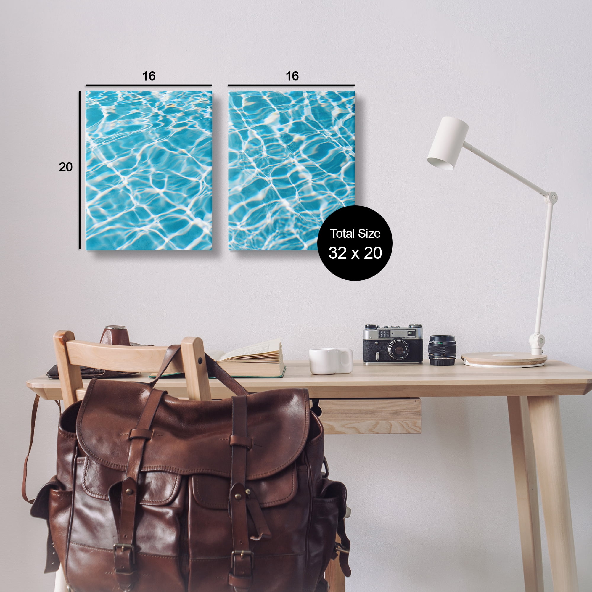 Stupell Industries Welcoming Pool Water Nautical & Beach Painting Wrapped Canvas Art Print Wall Art, 16 x 20, Set of 2