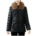 thumbnail image 2 of Fashion Winter Warm Coats for Womens Hooded Plus Size Casual Solid Color Long Sleeve Warm, 2 of 6