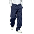 thumbnail image 2 of Frnrwgo Men's Heavyweight Sweatpants Loose Fit Drape Drawstring Elastic Waist Multi-Pocket Winter Streetwear Loungewear Pants, 2 of 9