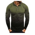 thumbnail image 3 of T-Shirt à Manches Longues Basique Ajusté Décontracté pour Hommes avec Col Rabattu Imprimé, 3 of 8