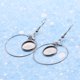 thumbnail image 5 of EeaseMX Bandeja vacía para pendientes, 20 unidades, accesorios para hacer joyas, bandeja vacía para pendientes de acero inoxidable, con gancho para la oreja, diámetro interior de 6 mm, color plateado., 5 of 8