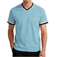 thumbnail image 2 of Antinious Men Sport Outdoors Print Short Sleeve V-Neck Summer Pullover Casual Blouse, 2 of 5