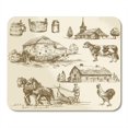 thumbnail image 1 of NUDECOR Green Barn Rural Landscape Farm Watermill Vintage Milk Old Mousepad Mouse Pad Mouse Mat 9x10 inch, 1 of 1