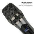 thumbnail image 3 of Microphone Dynamique Portatif, Microphone Sans Fil Alimenté par Batterie Plug And Play 2.4G pour Discours, 3 of 7