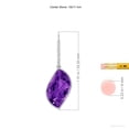 thumbnail image 3 of ANGARA Natural Bezel-Set Leaf-Shaped 13.4 ct Amethyst Dangle Earrings in 14K White Gold for Women (Size-18x11mm) | February Birthstone, Anniversary, Jewelry Gift for Women | Natural Amethyst Earrings, 3 of 7