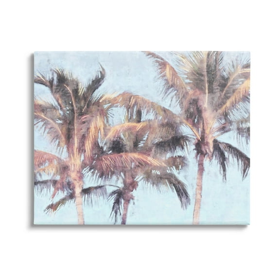 Stupell Industries Looming Palm Trees Tropical Sky Graphic Art Gallery Wrapped Canvas Print Wall Art, Design by Nina Blue