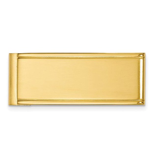 Chisel SRM120 Stainless Steel Brushed & Polished Yellow IP-Plated Money Clip