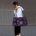 thumbnail image 7 of Rateoe Snowflake Gradient Purple Pattern Gym Bag for Women, Duffle Bag for Travel with Wet Pocket, Carry on Weekender Bags for Women, Water Resistant Travel Bag Duffel Bag, 7 of 7