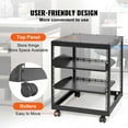 thumbnail image 6 of Heavy Duty 12U Server Rack with Casters, Adjustable Depth 15-40 Inches, 4 Post Network Rack for Server, Modem, Router, 6 of 7