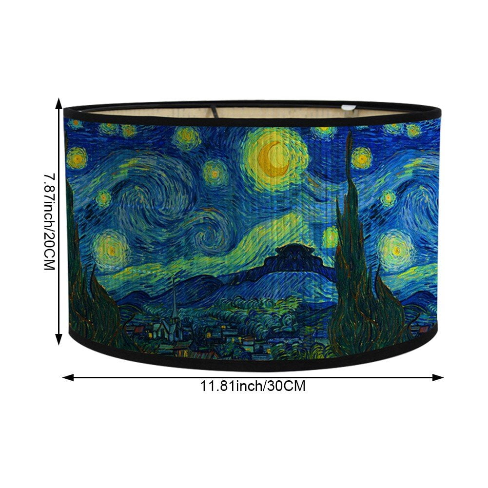 Round Lampshades, Vintage Drum Lampshade Pendant Lamp Shade Light Cover Home Decorative for Table Lamp, Bedside Lamp, Floor Lamp