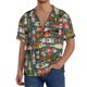 thumbnail image 1 of Balery Alcohol Bottles Camisa Casual de Manga Corta con Botones para Hombre, Texturizada, Estilo Cubano, para Playa, Verano-4X-Large, 1 of 5
