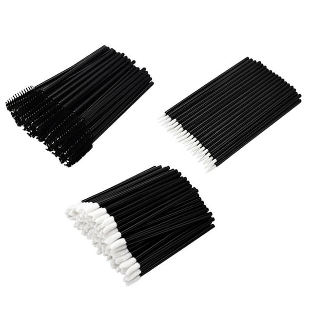 Paquetes de 150 Uds Varita de Maquillaje Desechable Macarena Negro