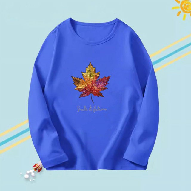 2023 Printemps T-shirts à Manches Longues pour Enfants Coton Col Rond Garçon Tee Automne T-shirts Grand Garçon Automne Bleu 1 3T