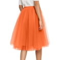 thumbnail image 4 of Layered Tulle Skirt for Women Elastic Waist Full A Line Mesh Tutu Skirt for Party Dance Prom, 4 of 4