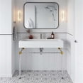 thumbnail image 2 of Modway Redeem 40" Wall-Mount Stainless Steel Bathroom Vanity in Silver/White, 2 of 8