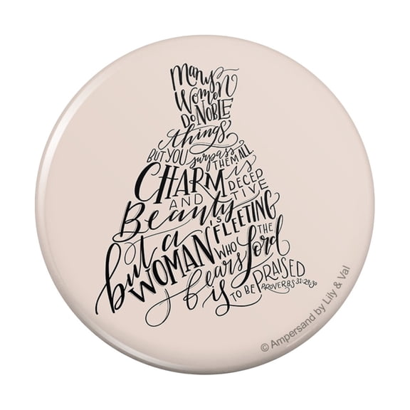 Many Women Do Noble Things Proverbs Pinback Button Pin
