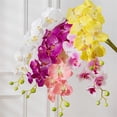 thumbnail image 5 of 27 inch Artificial Orchid Stem Faux Phalaenopsis Flower Bouquet for Tall Vase Arrangement Home Wedding Party Elegant Decor Display White, 5 of 6