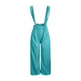 thumbnail image 3 of BODOAO Women's Wide Leg Overall Jumpsuit with Adjustable Straps and Tie Back, Loose Flowy Bib Overalls Romper for Casual Summer Beach One Piece Loungewear Outfit Blackish Green L, 3 of 3