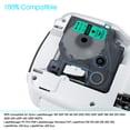 thumbnail image 2 of GREENCYCLE 10PK Compatible for DYMO D1 Label Tape 45019 12mm 7m Black on Green for LabelManager LabelPoint LabelWriter Label Maker, 2 of 7