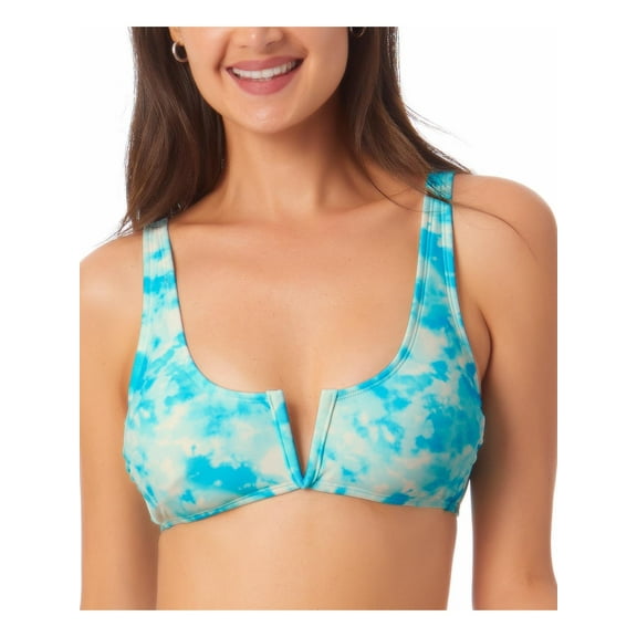 California Waves Womens Tie-Dye V-Wire Bikini Swim top