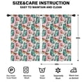 thumbnail image 2 of Butterfly and Teal Red Pattern Insulated Teens Curtains Set Of 2, Bedroom Essentials, Toddler Room Decor 42"x63", 2 of 5