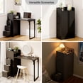 thumbnail image 6 of LAUSAINT HOME Wall Mounted Foldable Desk, Space Saving Hidden Desk with Storage & Power Outlet, Fold Out Table for Small Spaces, Home Office Bedroom, Black, 6 of 9