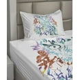 thumbnail image 2 of Ambesonne Colorful Fitted & Top Sheet Set with Sham, Feathers Eyes Vision, Multicolor, 2 of 4