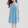 thumbnail image 3 of Girls' Summer Dress Kids 2025 Sleeveless Summer Casual Loose Fit Dress with Pockets Lightweight Comfortable and Stylish for Daily Wear ,Sie:140, 3 of 8