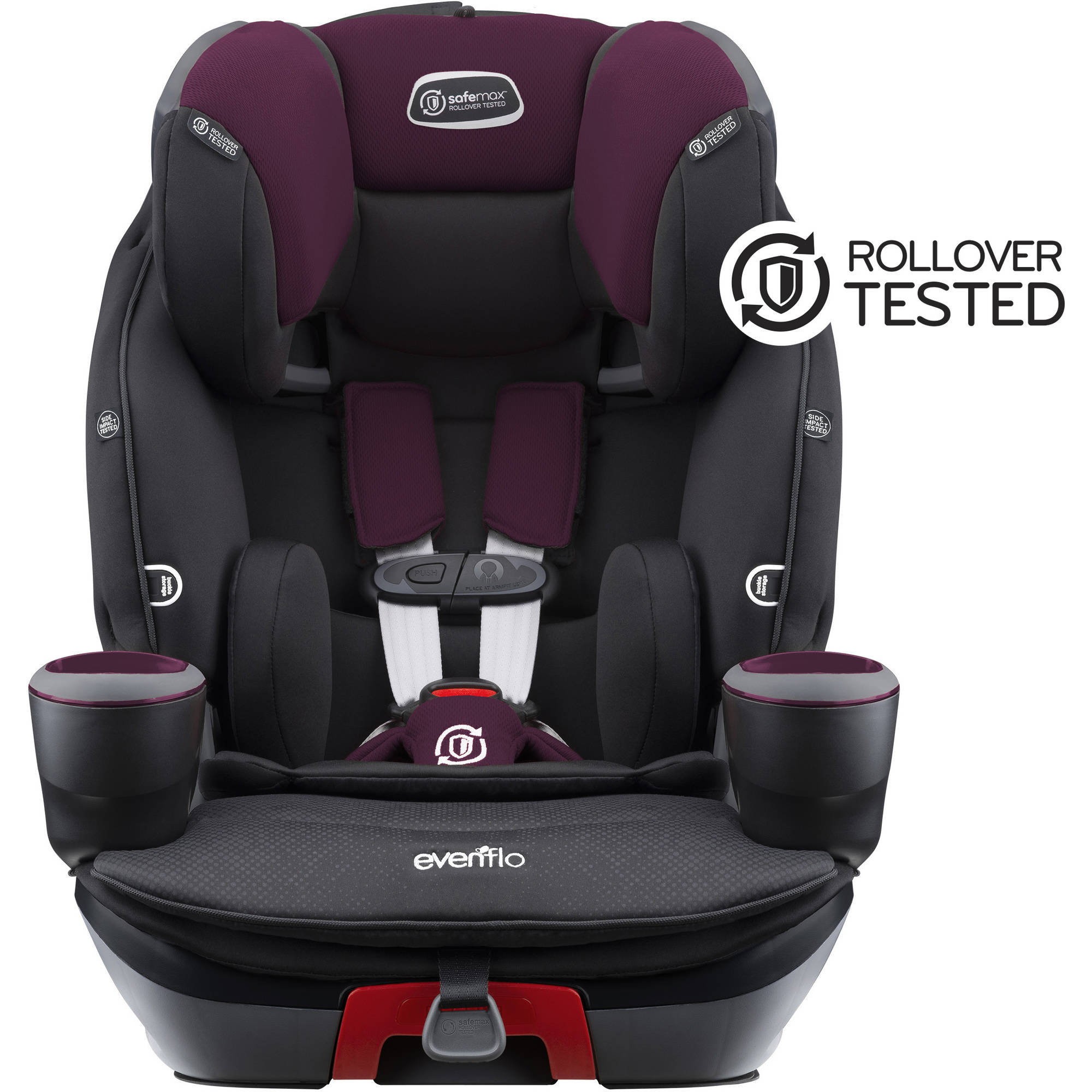 Evenflo SafeMax 3-in-1 Harness Booster Car Seat, Purple Berry - image 3 of 17