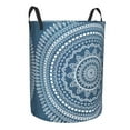 thumbnail image 3 of LNWH Laundry Basket, Mandala Watercolor Blue Pattern Foldable Laundry Hamper with Handles Waterproof, Small Size, 3 of 8