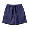 thumbnail image 4 of Mens Cargo Shorts Drawstring Elastic Waist Pocket Loose Shorts, 4 of 4