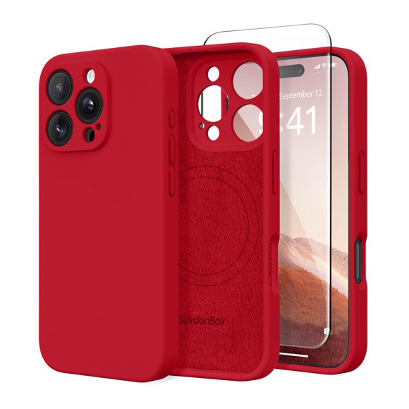 Funda de teléfono SuydanBox de silicona magnética para iPhone 16 Pro