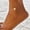 Gold, variant on Personalized Initial Heart Anklet Gold Stainless Steel Letter Charm Ankle Bracelet for Women